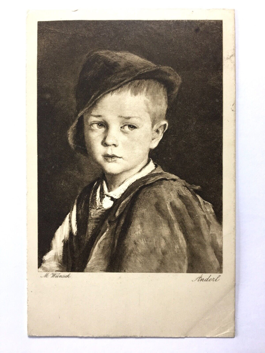 Anderl (M.Wunsch) - Portrait eines Jungen - Künstlerkarte 110050 TH
