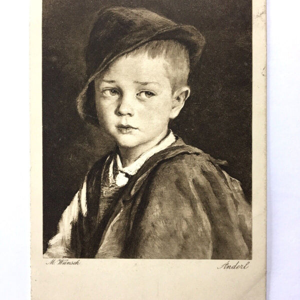 Anderl (M.Wunsch) - Portrait eines Jungen - Künstlerkarte 110050 TH