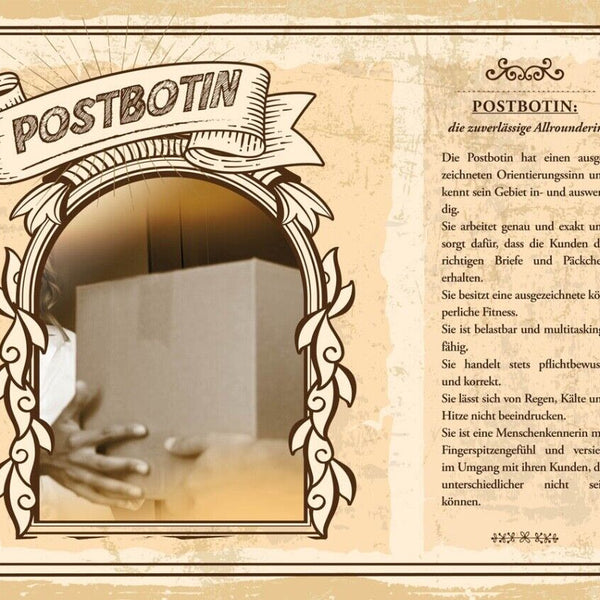 Schild Postbotin Beruf Briefträgerin Post Paket 12x18 20x30 30x40 Blech/Holz