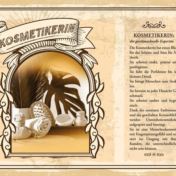 Schild Kosmetikerin Beruf Kosmetik Make-up Pflege 12x18 20x30 30x40 Blech/Holz