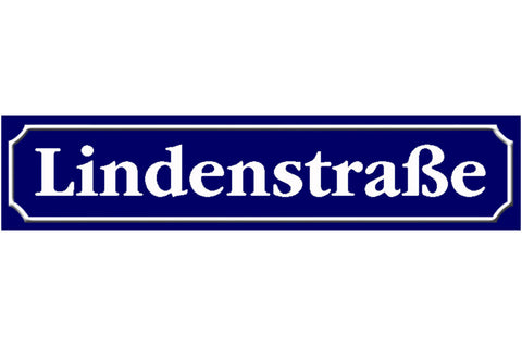 Schild Lindenstraße TV Serie Soap Ort Straße Platz 46 x 10 Blech od. Holz
