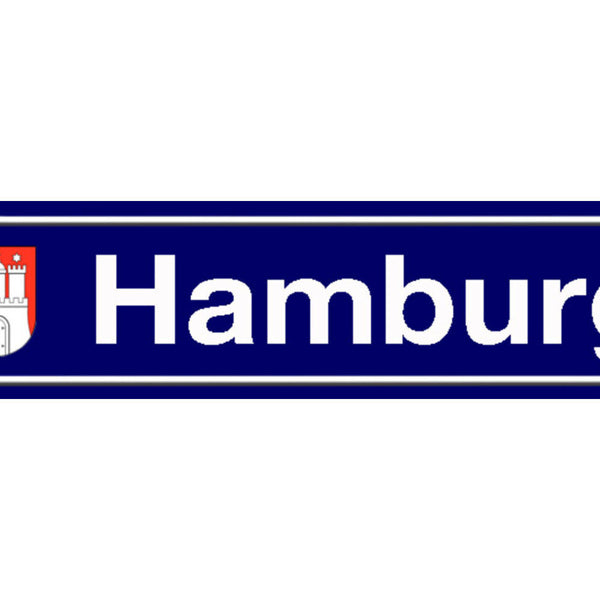 Schild Hamburg Deutschland Bundesland Ort Straße Platz 46 x 10 Blech od. Holz