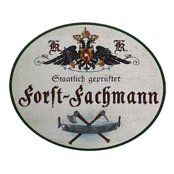Kuk nostalgie holzschild geprüfter forst fachmann