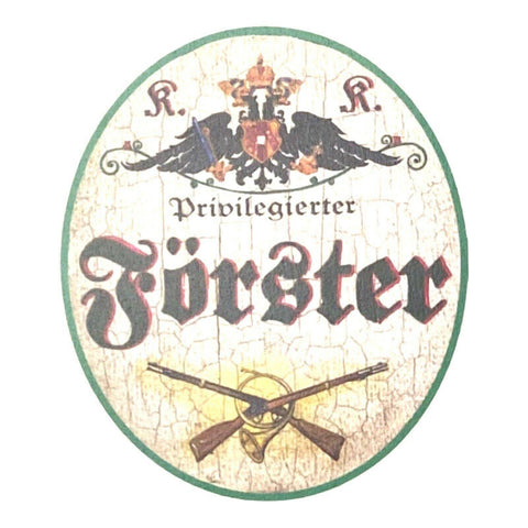 Kuk nostalgie holzschild privilegierter förster