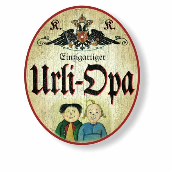 Kuk nostalgie holzschild einzigartiger urli-opa
