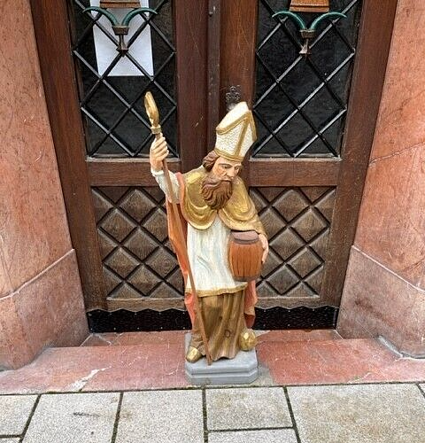 Figur Hl. Rupertus Signatur Winkler  H/B/T 110x36x24cm  A04