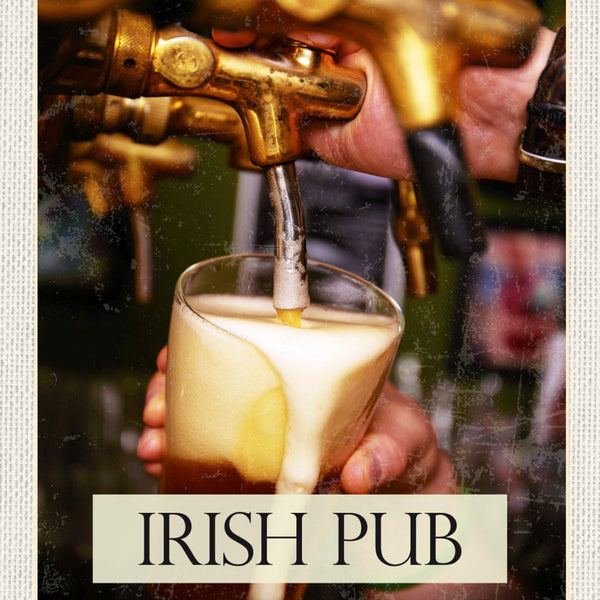 Schild Irish Pub Ireland Irland Bier Alkohol Bar 12x18 20x30 30x40 Blech/Holz