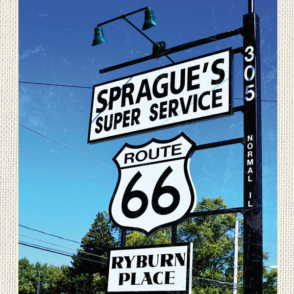 Schild Route 66 Wegweiser Service Highway USA 12x18 20x30 30x40 Blech/Holz
