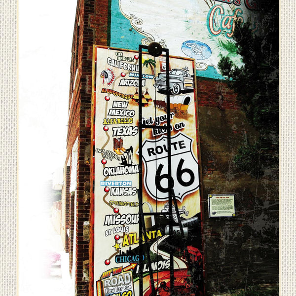 Schild Route 66 Karte Verlauf Straße Highway USA 12x18 20x30 30x40 Blech/Holz