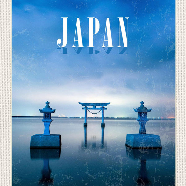 Schild Japan Einoo Tsurugi Shrine Toori Shinto Tor 12x18 20x30 30x40 Blech/Holz