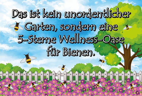 Nostalgie Schild Garten Bienen Imker Honig 12x18 / 20x30 / 30x40 Blech od. Holz
