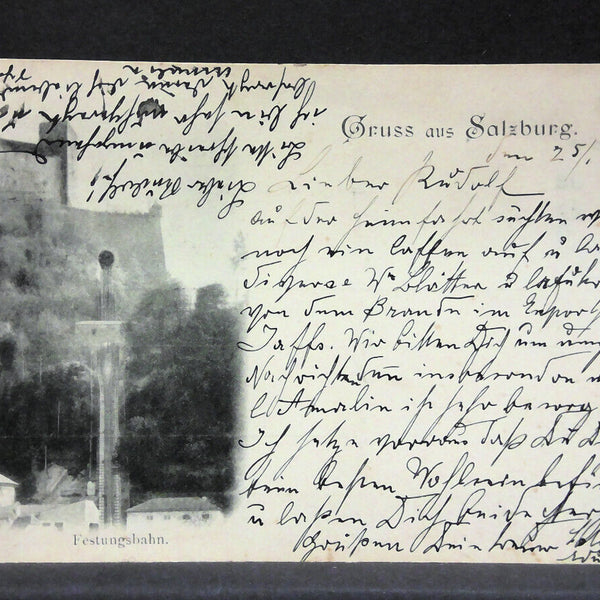 Gruss aus Salzburg Festungsbahn Zeichnung JW165815