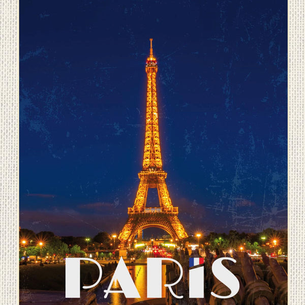 Schild Paris France Frankreich Eiffel Turm 12x18 20x0 30x40 Blech od. Holz