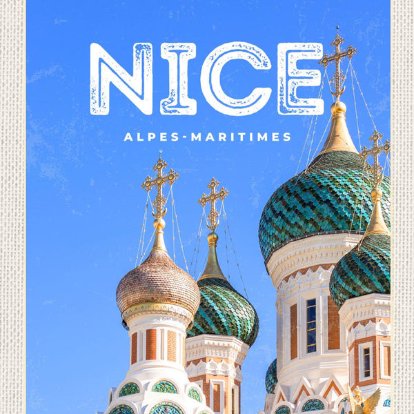 Schild Nice Alpes-Maritimes Nizza FRA St.Nicolas 12x18 20x30 30x40 Blech/Holz