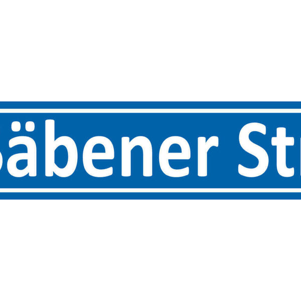 Schild Säbener Straße FC Bayern München Fussball Ort 46 x 10 Blech od. Holz