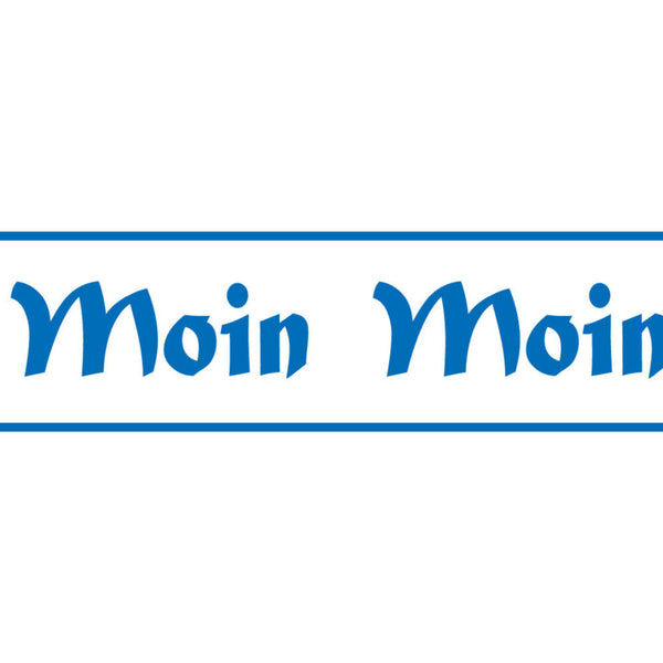Schild Moin Moin Gruß Guten Morgen Tag Hallo Servus Ciao 46 x 10 Blech od. Holz