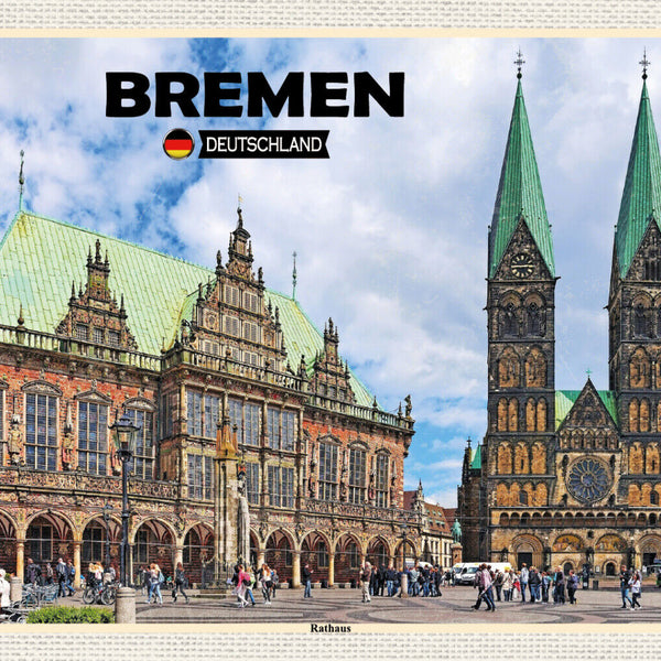Schild Spruch Bremen Deutschland Rathaus JW