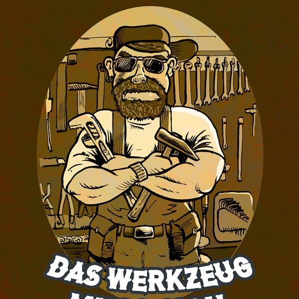 Schild Spruch Ich mache keine Pause Werkzeug muss sich ausruhen Arbeit Comic JW