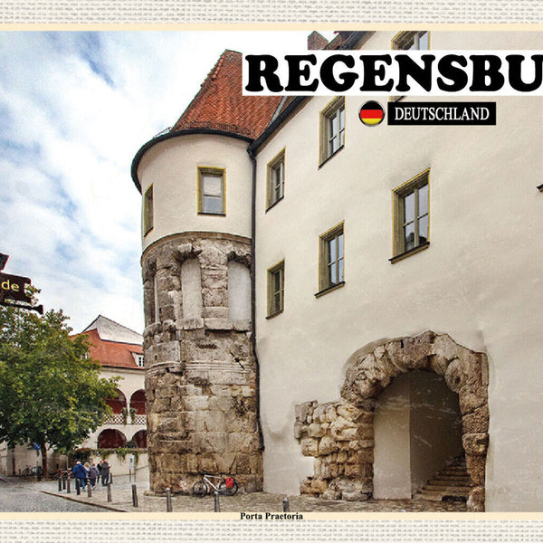 Schild Spruch Regensburg Deutschland Porta Pactoria JW