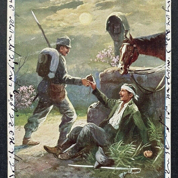 Treue Kameraden Soldaten Uniform Pferd Bildstock Mond Militär Krieg 400293 TH