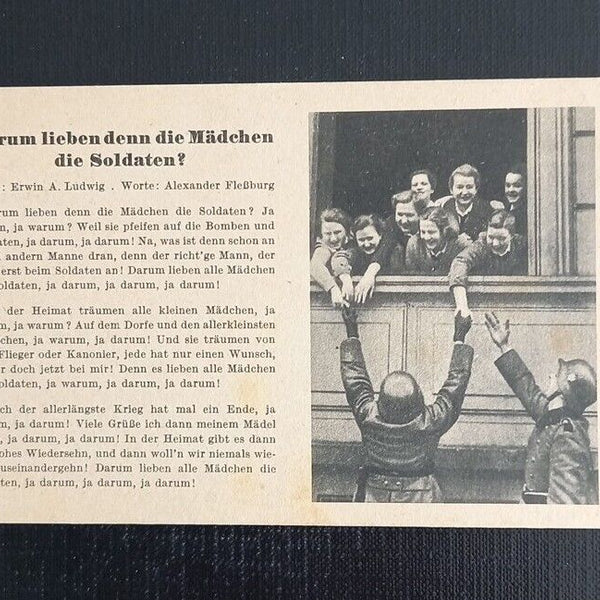 WK II Soldaten Mädchen Warum Lieben Denn Die Mädchen Die Soldaten 165524 H