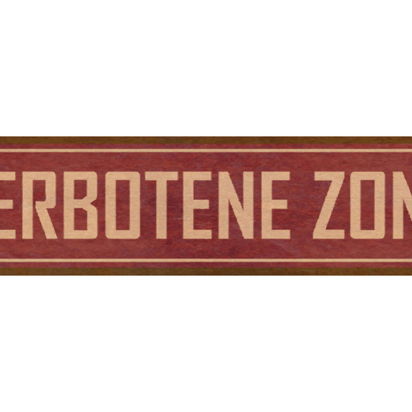 Schild Verbotene Zone Kein Eintritt Zutritt Verbot 46 x 10 Blech od. Holz