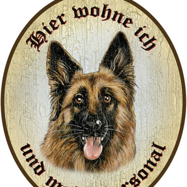 Kuk nostalgie türschild deutscher schäferhund hier wohne ich und mein personal