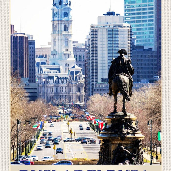 Schild Philadelphia Pennsylvania Stadt City Hall 12x18 20x30 30x40 Blech/Holz