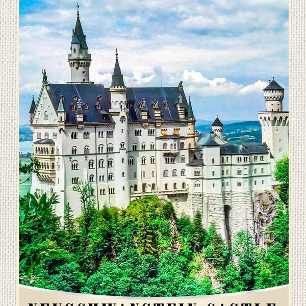 Schild Neuschwanstein Castle Schloss GER D 12x18 20x30 30x40 Blech od. Holz
