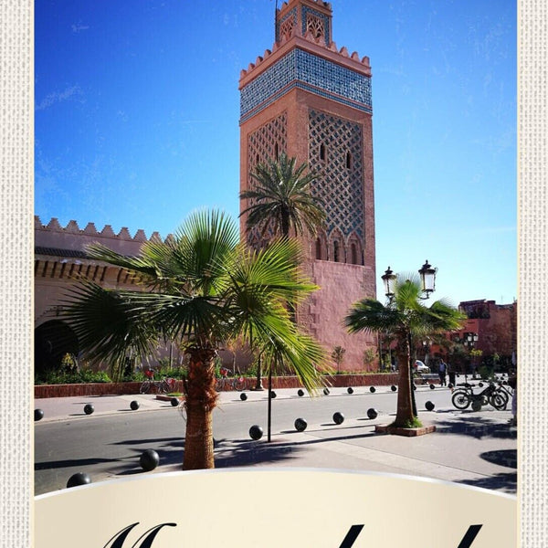 Schild Marrakesh Morocco Marokko Moschee 12x18 20x30 30x40 Blech od. Holz