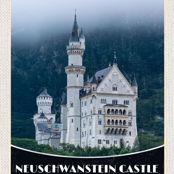 Schild Neuschwanstein Castle Schloss GER D 12x18 20x30 30x40 Blech od. Holz