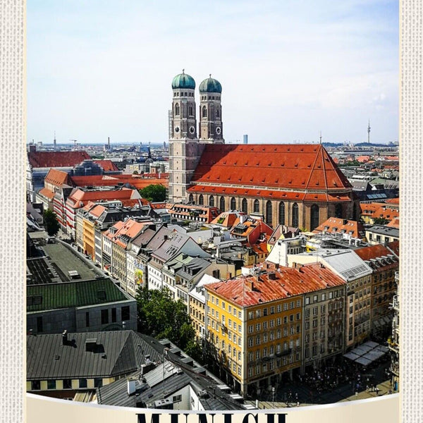 Schild Munich Germany München Frauenkirche D 12x18 20x30 30x40 Blech od. Holz