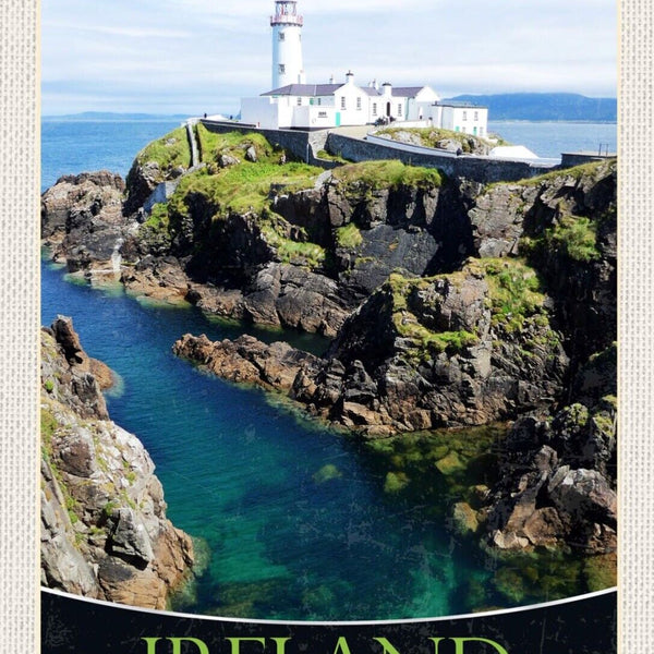 Schild Ireland Irland Fanad Head Leuchtturm Meer 12x18 20x30 30x40 Blech/Holz