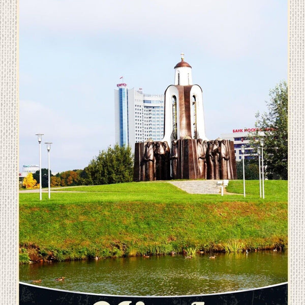 Schild Minsk Belarus Weißrussland Island Of Tears 12x18 20x30 30x40 Blech/Holz