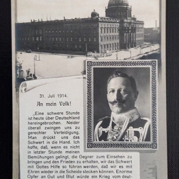S.M.Kaiser Wilhelm II An Mein Volk Ga 50124 SH1