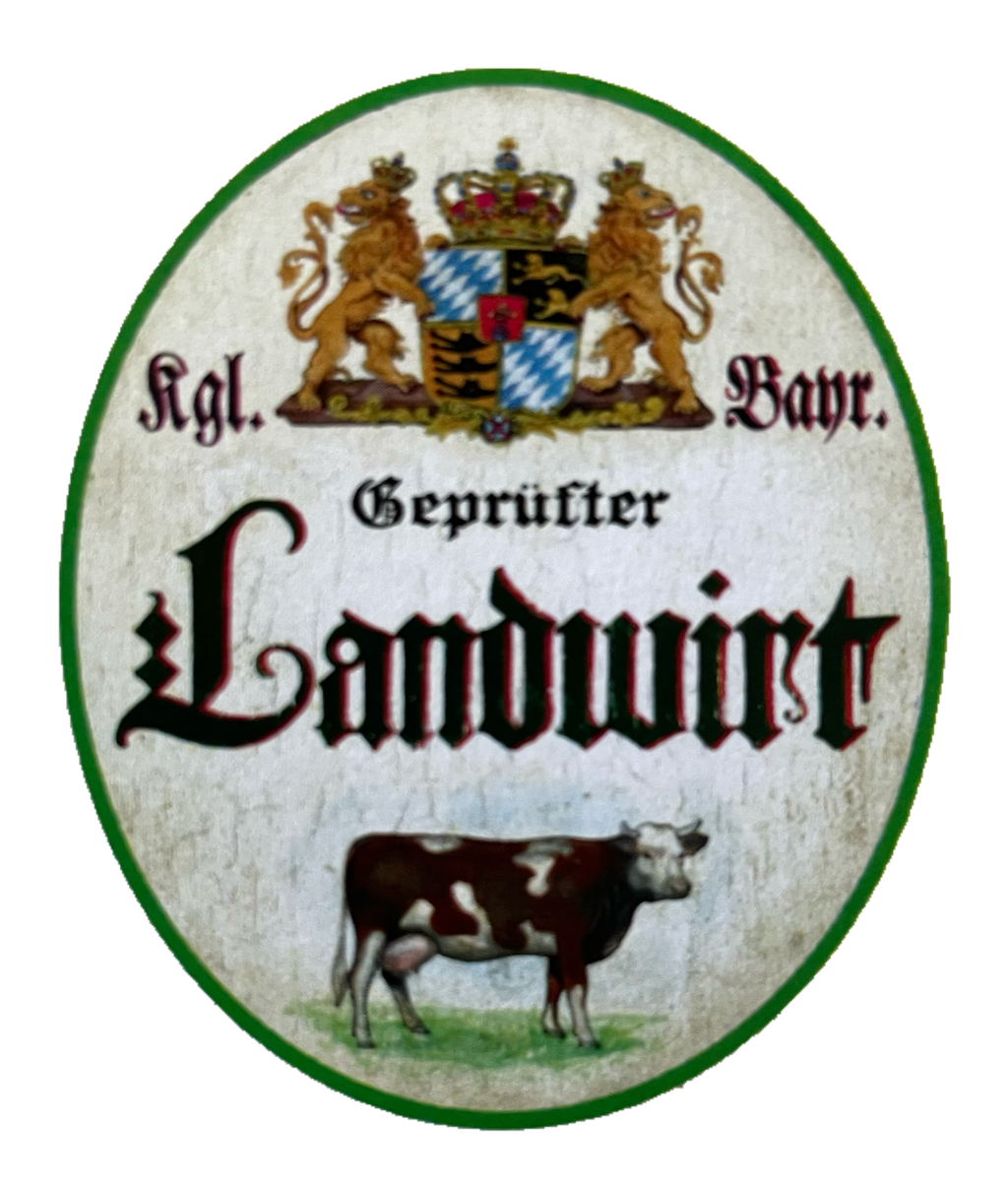 Nostalgie Holzschild Bayern Königlich Bayerischer Geprüfter Landwirt Schild