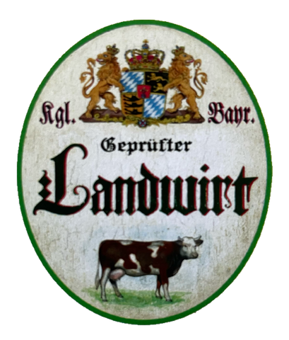 Nostalgie Holzschild Bayern Königlich Bayerischer Geprüfter Landwirt Schild