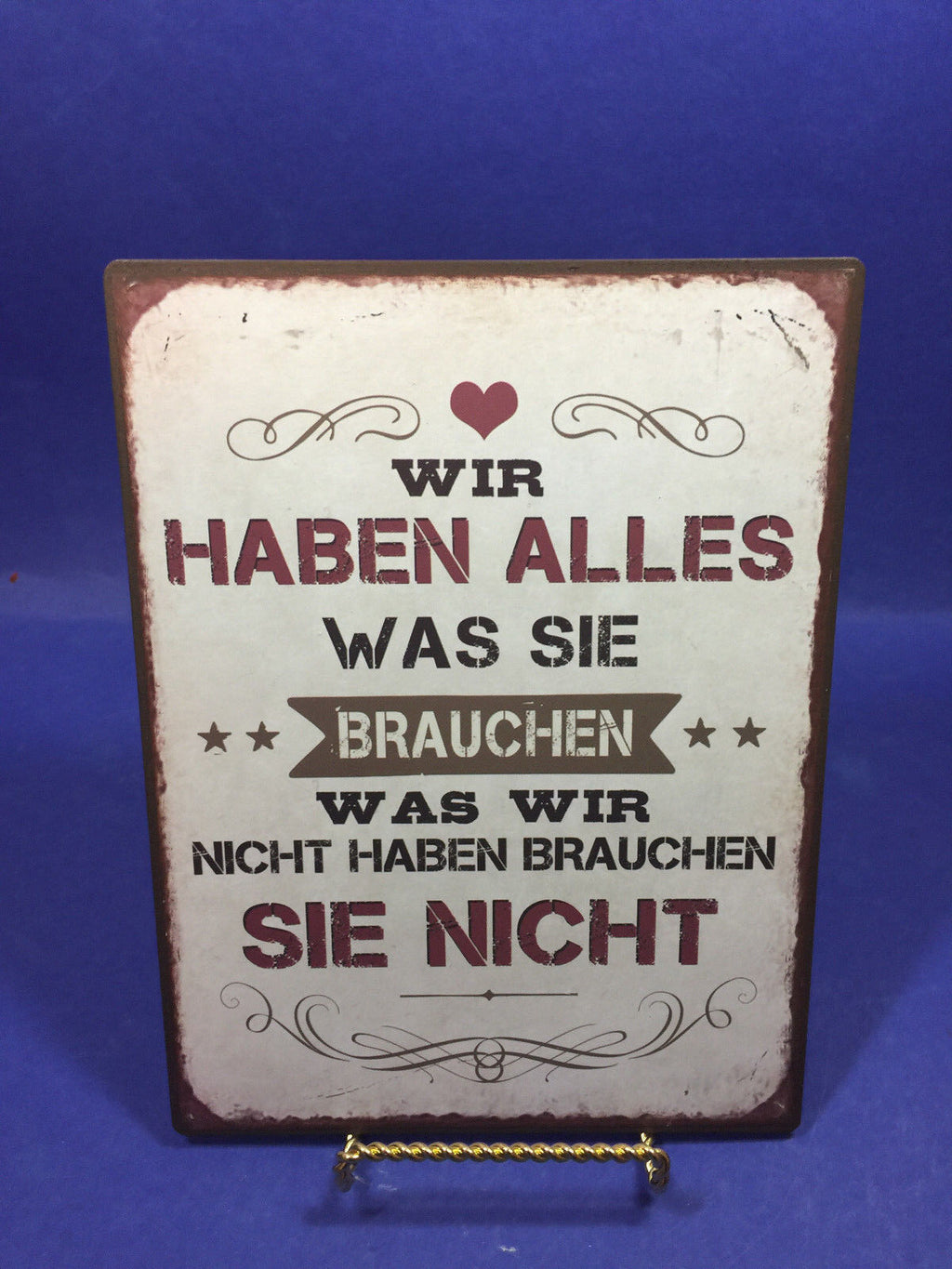 Nostalgie Div. Schilder Mundart Sprüche Dialekt siehe Fotos 20x15 bzw. 15x20