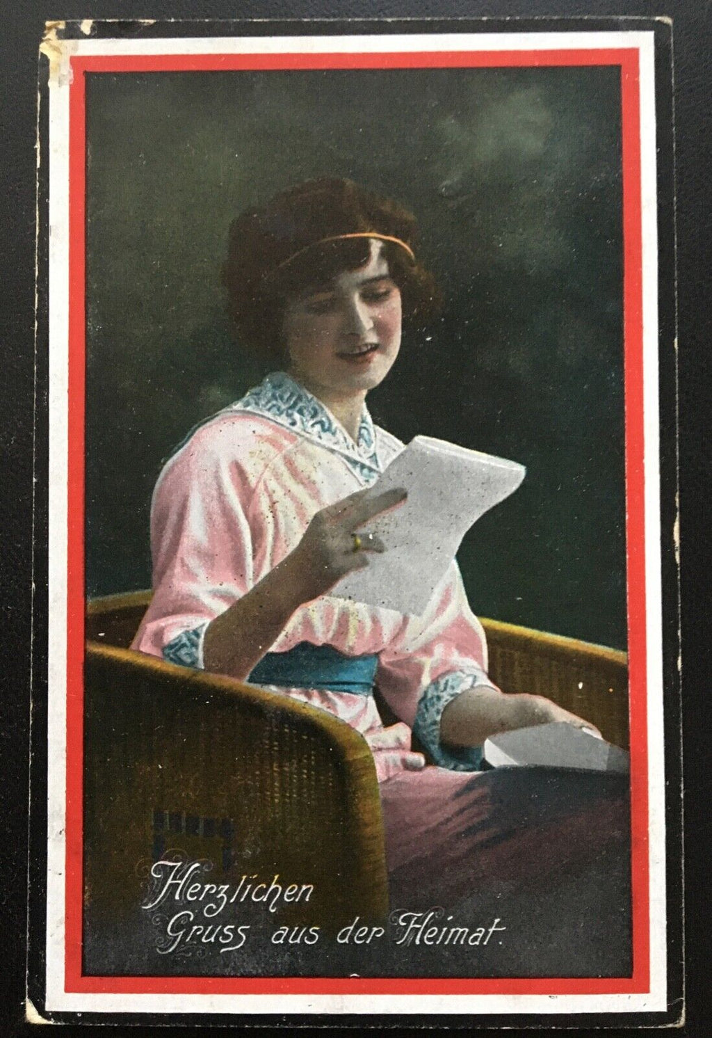 Herzlichen Gruss aus der Heimat - Frau Brief - Soldaten Militär Krieg 400654 TH
