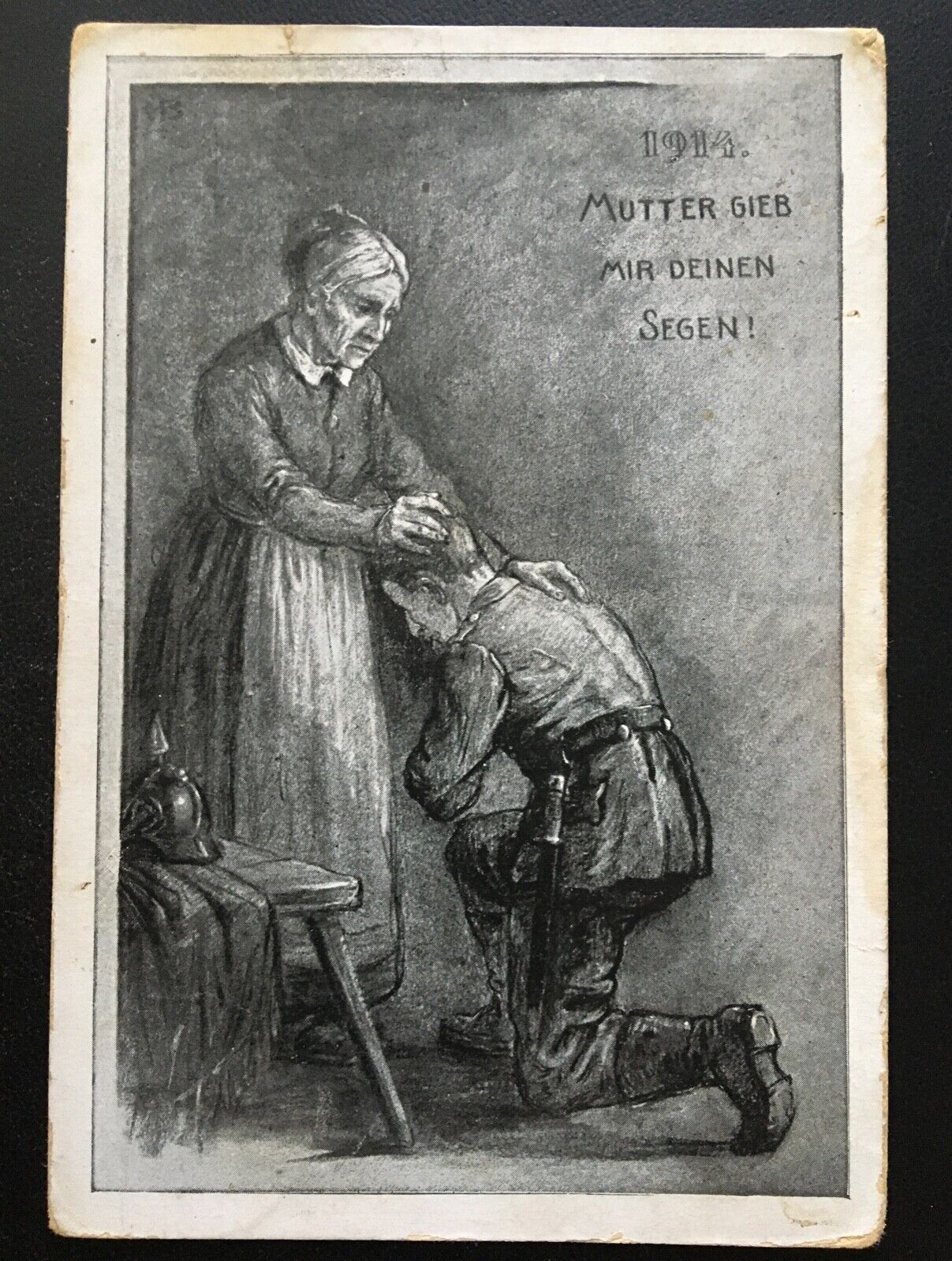 Mutter gieb mir deinen Segen! - Knieender Soldat Militär Krieg 400651 TH