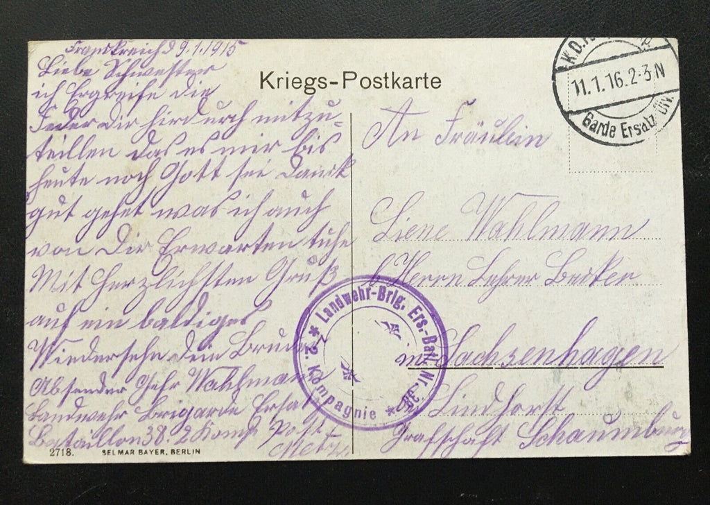 Alle guten Wünsche für d. neue Jahr - Frau Glas Soldaten Militär Krieg 400602 TH