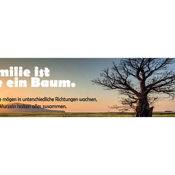 Schild Familie Ist Wie Ein Baum Zweige Wurzeln Ehe Liebe 46 x 10 Blech od. Holz
