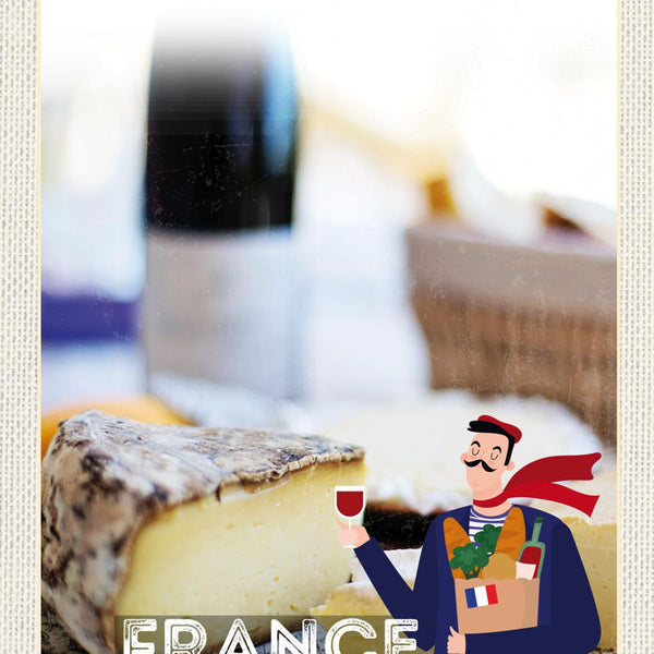 Schild France Frankreich Käse Spezialitäten 12x18 20x30 30x40 Blech/Holz