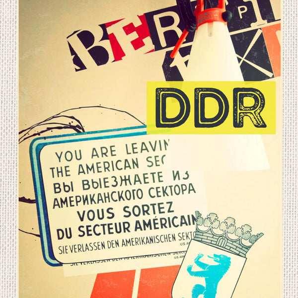 Schild DDR Berlin Amerikanischer Sektor Deutschland 12x18 20x30 30x40 Blech/Holz