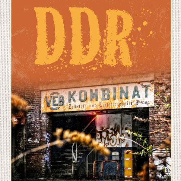 Schild DDR VEB Kombinat Firma Ost Deutschland 12x18 20x30 30x40 Blech/Holz
