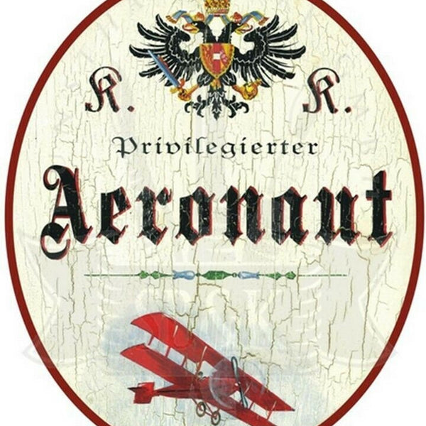 Kuk nostalgie holzschild "aeronaut flugzeug"