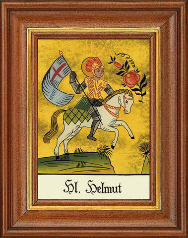 Hinterglasbild - heiliger helmut - patronatsbild taufe namenspatron 12,7x16