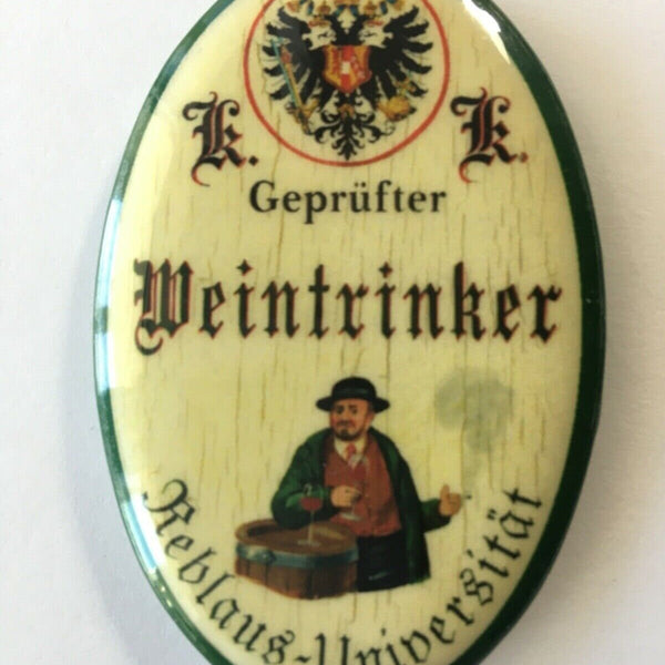 Nostalgie flaschenöffner magnet geprüfter weintrinker reblaus-universität