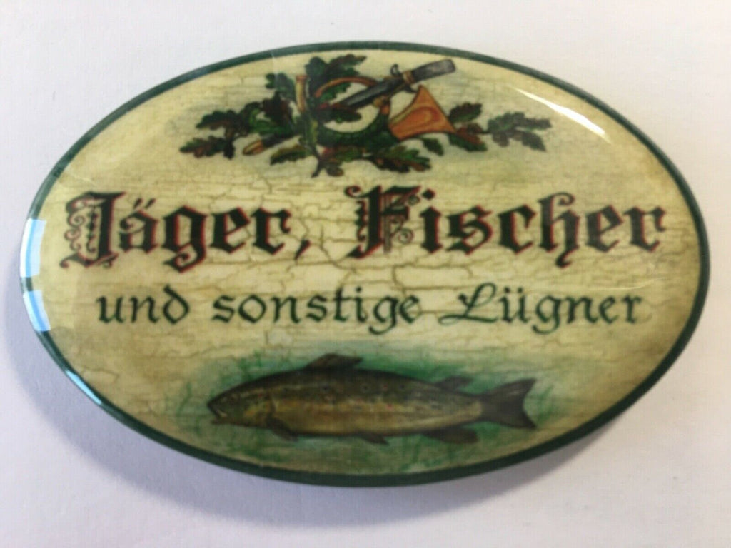 Nostalgie flaschenöffner magnet jäger, fischer und sonstige lügner fisch