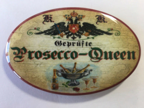 Nostalgie flaschenöffner magnet geprüfte prosecco-queen flaschenkühler gläser